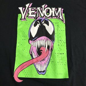 Marvel Venom Spider-Man Comic Men’s Black T-Shirt Size 2XL XXL 100% Cotton EUC